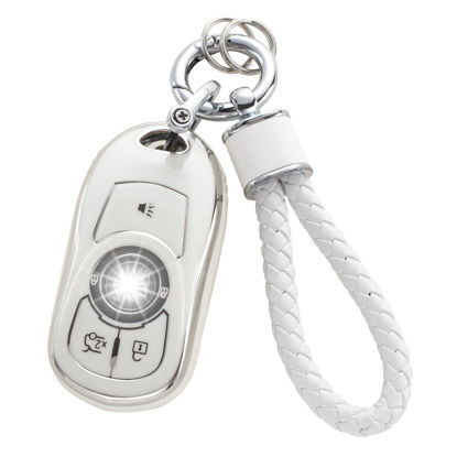 Picture of YO&YOYE for Buick Key Fob Cover with Keychain, Soft TPU Key Case Protection Fit for Buick Encore Enclave Envision