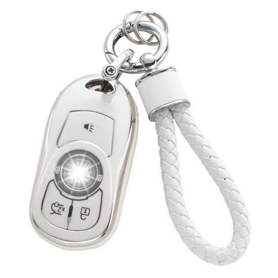 Picture of YO&YOYE for Buick Key Fob Cover with Keychain, Soft TPU Key Case Protection Fit for Buick Encore Enclave Envision
