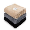Picture of 1 Pack 3 Calming Blankets Fluffy Premium Fleece Pet Blanket Soft Sherpa Throw for Dog Puppy Cat Beige/Black/Grey Medium (30" x20'')
