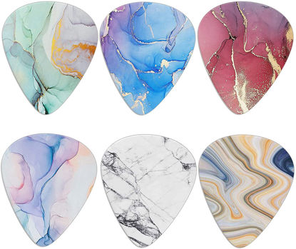 Picture of KEIAHUAN Colorful Guitar Picks Thickness Celluloid Guitar Pock for Bass, Eletric, Acoustic Guitars Medium 0.96mm