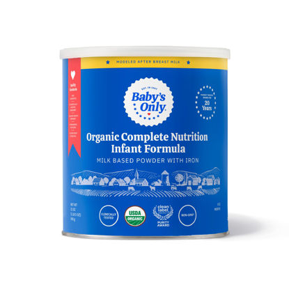Picture of Baby's Only Organic Complete Nutrition Infant Formula, Milk Based Powder with Iron, Modeled After Breast Milk, Newborn to 12 Months Old, 21 oz, 1 Pack
