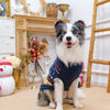 Picture of PUPTECK Christmas Dog Sweaters for Cold Weather, Soft Outfit Warm Winter Coat Knitted Dog Clothes for Small Medium Large Doggies Puppy Indoor Outdoor Walking, Colorful Design, Classic, Navy XL