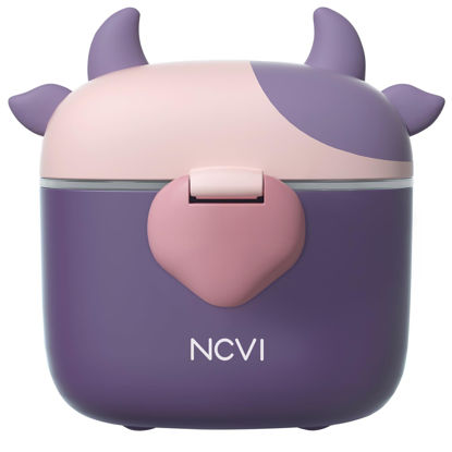 Picture of NCVI Baby Formula Dispenser On The Go, Formula Container to Go, Formula Holder for Travel, Outdoor Picnic with Baby Infant, Portable Container for Milk Powder, Snacks, Candy, Fruits (Purple)
