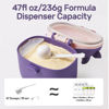 Picture of NCVI Baby Formula Dispenser On The Go, Formula Container to Go, Formula Holder for Travel, Outdoor Picnic with Baby Infant, Portable Container for Milk Powder, Snacks, Candy, Fruits (Purple)