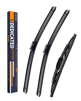 Picture of Replacement for Buick Encore 2013,Chevrolet Trax 2015 Silent Wipers -FAPIUO Front Windshield Wipers 26"+15"+10" Blade Set (3 Pack) TOP LOCK