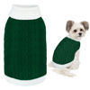 Picture of GOYOSWA Dog Christmas Sweater Knitted Turtleneck Dog Sweater Warm Christmas Dog Outfit Clothes for Small Medium Large Dogs Pets (Green, Medium)