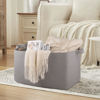 Picture of OIASKET Extra Large Blanket Basket, 23.6" x 16.5" x 13.8" Woven Storage Basket for Living Room, Nursery Blanket Storage, Rectangle Storage Basket for Toys, Towels, Dirty Clothes Basket (Light Grey)