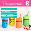 Picture of Elk and Friends Kids & Toddler Cups | The Original Glass Mason jars 8 oz with Silicone Straws with Stoppers | Smoothie Cups | Spill Proof Sippy Cups for Toddlers