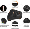 Picture of SECELES 300D Motorcycle Cover Heavy Duty, SECELES All Season Durable Waterproof Motorcycle Cover for Small Bike Scooter Bicycle fit up to 75 inch Motorcycle Motorbike (L: 76" x 37" x 39")