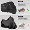 Picture of SECELES 300D Motorcycle Cover Heavy Duty, SECELES All Season Durable Waterproof Motorcycle Cover for Small Bike Scooter Bicycle fit up to 75 inch Motorcycle Motorbike (L: 76" x 37" x 39")