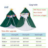 Picture of ANIAC Pet Dog Christmas Costume Puppy Cloak with Star and Pompoms Cat Santa Cape with Hat Winter Dog Outfit for Cats and Small Dog (Small, Green)