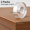 Picture of 2Pack Baby Proofing Edge Protector for Baby,0.8in x 9.84ft,Clear Edge Protector Strip Sharp Edge Wrap Cover Tape,Corner Bumpers for Furniture,Crib Rail Covers for Teething