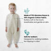Picture of Tealbee Dreamsuit - Toddler sleep sack with feet 12-18 months, 18-24 months - 1.2 TOG All Season Baby Wearable Blanket for Walkers - Rayon made from Bamboo, Organic Cotton Sleep Bag - Moons Stars