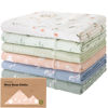 Picture of Organic Burp Cloths Baby Girl, Boy - 6-Pack Large Baby Burp Cloths, Super Absorbent Burping Cloths for Babies, Soft & Plush Cotton Burp Cloth, Spit Up Burp Rags, Newborn Burp Clothes (Fleur)