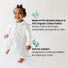 Picture of Tealbee Dreamsuit: Toddler Sleep Sack with Feet 12-18 months, 18-24 months - 1.5 TOG Winter Baby Wearable Blanket for Walkers - Rayon made from Bamboo, Organic Cotton Sleep Bag (12m-2T) - Brushed Dots
