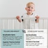 Picture of Tealbee Dreamsuit: Toddler Sleep Sack with Feet 12-18 months, 18-24 months - 1.5 TOG Winter Baby Wearable Blanket for Walkers - Rayon made from Bamboo, Organic Cotton Sleep Bag (12m-2T) - Brushed Dots