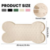Picture of PWTAA Dog Food Mat Anti-Slip Silicone Dog Bowl Mat Thicker Pet Placemat Waterproof Cat Feeder Pad with Raised Edge Puppy Kitten Feeding Mats Suitable Small Medium-Sized Dogs Cats Eating Tray