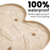 Picture of PWTAA Dog Food Mat Anti-Slip Silicone Dog Bowl Mat Thicker Pet Placemat Waterproof Cat Feeder Pad with Raised Edge Puppy Kitten Feeding Mats Suitable Small Medium-Sized Dogs Cats Eating Tray