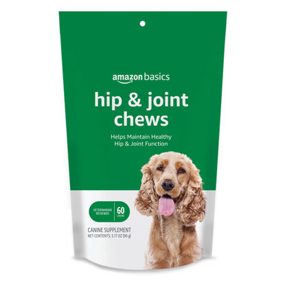 Picture of Amazon Basics Dog Hip & Joint Supplement Chews, 60 Count (Previously Solimo)