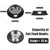 Picture of Serentive 2Pcs Cat Bowls Non-Slip Stainless Steel Small Cat Food Bowls Unbreakable Thicken Cat Feeder 13 Oz Cat Dishes Suitable for Indoor Small Pets Removable Rubber Base Easily Clean Lovely Color