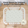Picture of Pack and Play Sheets Fitted, 2-Pack Mini Crib Sheets - Pack N Play Sheets, Organic Fitted Crib Sheet for Pack and Play Mattress, Playard Baby Crib Sheets, Crib Sheets Neutral for Boys, Girls (Elly)