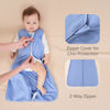 Picture of FIEMOL Baby Sleep Sack 0-6 Months, 100% Cotton Sleeping Sack for Newborn and Infant, 3 Pack Baby Wearable Blanket, 0.5 Tog Lightweight Double Zipper Sleep Bag Apricot