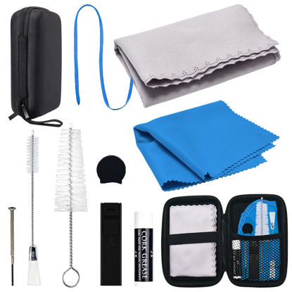 Picture of SKYNEO Clarinet Cleaning Kit, Saxophone Cleaning Kit, Clarinet & Saxophone Care Kit, Maintenance Kit with Case for Wind & Woodwind Instrument