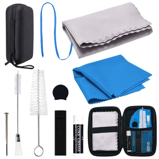 Picture of SKYNEO Clarinet Cleaning Kit, Saxophone Cleaning Kit, Clarinet & Saxophone Care Kit, Maintenance Kit with Case for Wind & Woodwind Instrument