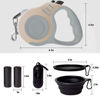 Picture of LIEVUIKEN Retractable Dog Leash Automatic Telescopic Tractor Dog Tape, Pet Tape 10/16 FT Durable and Convenient, with Folding Bowl, Dispenser, Rubbish Bags, Suitable for Small and Medium Dogs