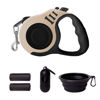 Picture of LIEVUIKEN Retractable Dog Leash Automatic Telescopic Tractor Dog Tape, Pet Tape 10/16 FT Durable and Convenient, with Folding Bowl, Dispenser, Rubbish Bags, Suitable for Small and Medium Dogs