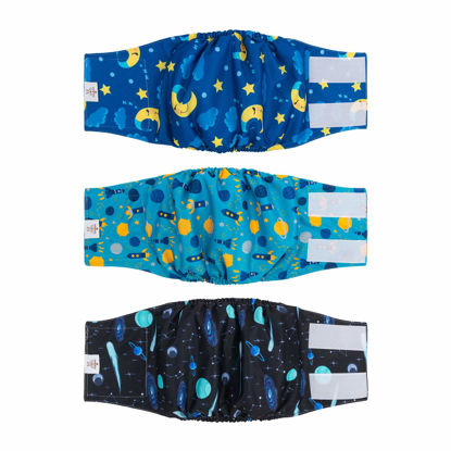 Picture of CuteBone Male Dog Diaper Large Reusable for Poop and Pee DM11L