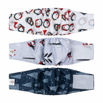 Picture of CuteBone Male Dog Diapers Washable for Christmas DM16XS