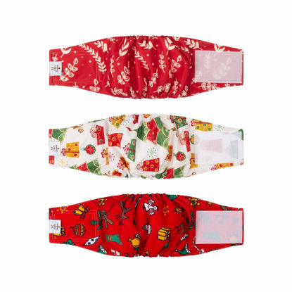 Picture of CuteBone Christmas Puppy Diapers Male Poop DM17S