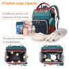 Picture of Astro alan Baby Diaper Bags with Changing Station, Waterproof Diaper Bag Backpack for Moms Dads with USB Charging Port, Baby Shower Gifts, Large Capacity diaper backpack, Red-Green-Blue