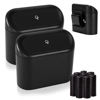 Picture of Ginsco 2 Pack Mini Car Trash Can with Lid, Small Car Garbage Can, Cute Leakproof ABS Car Trash Bin, Car Accessories for Interior, Garbage Bin for Car, Home, Office with 120pcs Trash Bags Black