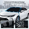 Picture of REEVAA Upgraded Car Windshield Cover for Ice & Snow [All-Weather Protection] Magnetic Fit Weatherproof Frost Cover, Car Winter Accessories, Fit for Full-Size Trucks/SUVs, MPV - X-Large (70''x54'')