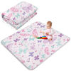 Picture of Boho Portable Baby Play Mat, 43 x 43 Inch Washable Foldable Crawling Mat, Non Slip Playmat for Babies, Kids Play Mats Pad for Floor Playpen Toddler Infants Tummy Time Activity (Butterfly)