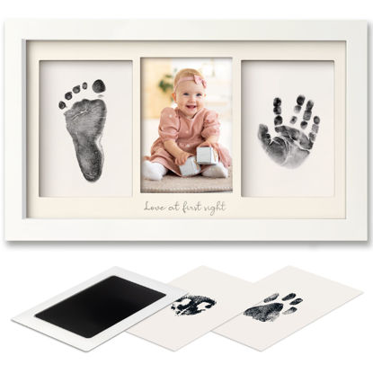 Picture of Inkless Baby Hand And Footprint Kit - Ink Pad for Baby Hand and Footprints,Dog Paw Print Kit,Dog Nose Print Kit,Clean Touch Newborn Print Kit,Baby Registry,Baby Shower Gifts,Girls,Boys (Alpine White)