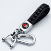 Picture of 121Fruit Way Genuine Leather Car Logo Keychain Suit for Audi A1 A3 A4 A5 A6 A7 A8 Q5 Q7 R8 S5 S7 Q5 RS Key Chain Keyring Family Present for Man and Woman