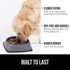 Picture of Gorilla Grip Slow Feeder Dog and Cat Bowls, Interactive Puzzle Toy for Dogs and Cats Food Training, Keeps Pets Busy and Prevents Puppy Overeating, Large, Small Breeds, 100% BPA Free, 2 Cup Gray