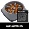 Picture of Gorilla Grip Slow Feeder Dog and Cat Bowls, Interactive Puzzle Toy for Dogs and Cats Food Training, Keeps Pets Busy and Prevents Puppy Overeating, Large, Small Breeds, 100% BPA Free, 2 Cup Gray