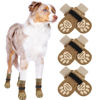 Picture of EXPAWLORER Double Side Anti-Slip Dog Socks with Adjustable Straps - 3 Pairs Soft and Breathable Puppy Non-Slip Paw Protection, Better Traction Control for Indoor on Wooden Floor Wear