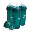 Picture of Herobility Double Anti-Colic Baby Bottles - 12 fl oz/340ml - 3-Pack - Dark Green