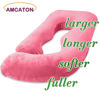 Picture of AMCATON 60 Inch Pregnancy Pillow for Sleeping, Extra Large U Shaped Body Pillow, Maternity Pillow for Pregnant Women (RED)