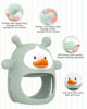 Picture of 【2 Packs】 Teething Toys for Babies 0-6 Months, Never Drop Silicone Baby Teether, Hand Pacifier for Sucking Babies, Soothing Pain Relief, Best Chew Toy for Teething Baby, Teething Mitten for New Born