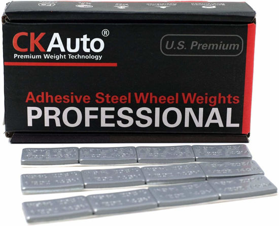 Picture of CKAuto 1/2oz, 0.5oz, Ultra Slim Low Profile, Grey Adhesive Stick On Wheel Weights, 60 oz/ 3.75 lb/Box, OE Quality, (120pcs)