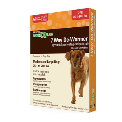 Picture of SENTRY PET Care SENTRY Worm X Plus 7 Way DeWormer Large Dogs (6 Count) Package May Vary