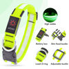 Picture of Vizpet LED Dog Collar, Light Up Dog Collar Adjustable USB Rechargeable Super Bright Safety Light Glowing Collars for Dogs(X-Large,Green)