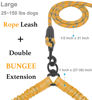 Picture of iYoShop Dual Dog Leash, Double Dog Leash, 360 Swivel No Tangle Walking Leash, Shock Absorbing Bungee for Two Dogs, Orange, Large (25-150 lbs)