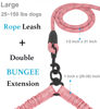 Picture of iYoShop Dual Dog Leash, Double Dog Leash, 360 Swivel No Tangle Walking Leash, Shock Absorbing Bungee for Two Dogs, Large (25-150 lbs), Baby Pink